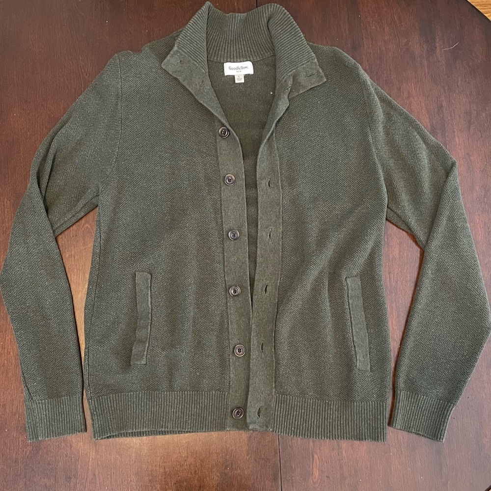 Goodfellow & Co. Olive Green Men’s Button Cardigan / Sweater | Size L